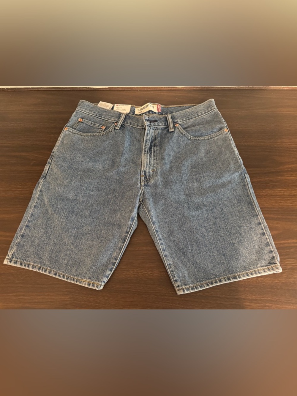 Levi’s 505 Straight Fit Jean Shorts Mens 34 Medium Wash Denim Shorts NWT